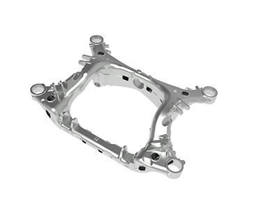 サブフレーム、サブフレーム、クラッチハウジング、インナーホイールハブ、フロントサブフレーム、トライアングルアーム、ナックル、Hアーム